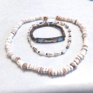 Never used Seashell Necklace Anklet Bracelet Hawaii